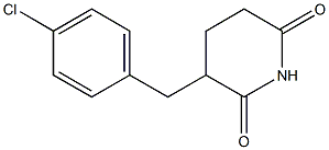 3-(4-クロロベンジル)ピペリジン-2,6-ジオン 化学構造式