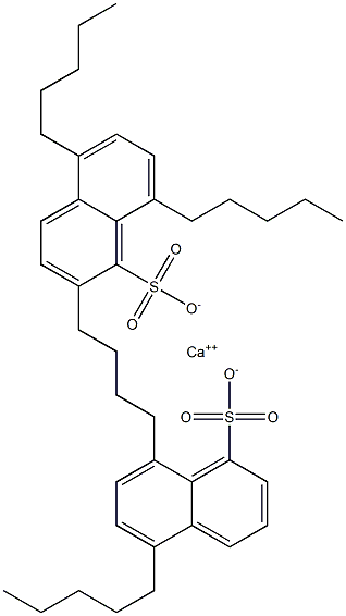 Bis(5,8-dipentyl-1-naphthalenesulfonic acid)calcium salt 结构式