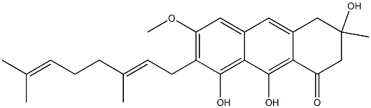 5,6,7,8-Tetrahydro-6-methyl-3-methoxy-1,6,9-trihydroxy-2-[(2E)-3,7-dimethylocta-2,6-dien-1-yl]anthracen-8-one