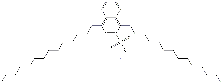 1,4-Ditetradecyl-2-naphthalenesulfonic acid potassium salt Struktur