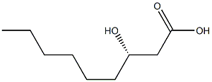 [S,(+)]-3-Hydroxynonanoic acid Structure