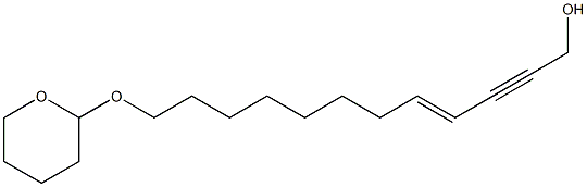 (4E)-12-[(Tetrahydro-2H-pyran)-2-yloxy]-4-dodecen-2-yn-1-ol,,结构式