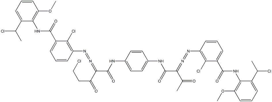 3,3'-[2-(Chloromethyl)-1,4-phenylenebis[iminocarbonyl(acetylmethylene)azo]]bis[N-[2-(1-chloroethyl)-6-methoxyphenyl]-2-chlorobenzamide]