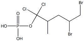 りん酸水素(2,3-ジブロモプロピル)(1,1-ジクロロプロピル) 化学構造式
