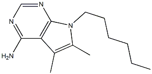 4-Amino-5,6-dimethyl-7-hexyl-7H-pyrrolo[2,3-d]pyrimidine Structure