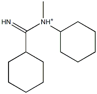 N-(Cyclohexylcarbonimidoyl)-N-methylcyclohexanaminium Struktur