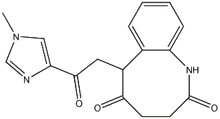 1,3,4,6-Tetrahydro-6-[2-(1-methyl-1H-imidazol-4-yl)-2-oxoethyl]-1-benzazocine-2,5-dione 结构式