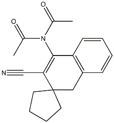 4-Diacetylaminospiro[naphthalene-2(1H),1'-cyclopentane]-3-carbonitrile Struktur