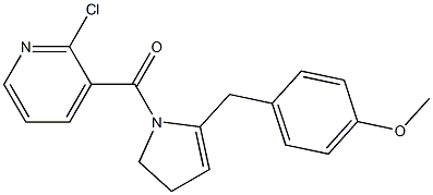 2-Chloro-3-[(4,5-dihydro-2-(4-methoxybenzyl)-1H-pyrrol)-1-ylcarbonyl]pyridine Structure