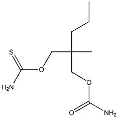 3-Thiocarbamoyloxy-2-methyl-2-propyl-1-propanol carbamate Structure