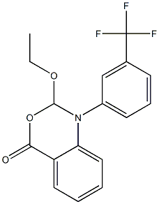 1-[3-(Trifluoromethyl)phenyl]-1,2-dihydro-2-ethoxy-4H-3,1-benzoxazin-4-one Structure