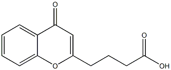 4-(4-オキソ-4H-1-ベンゾピラン-2-イル)酪酸 化学構造式