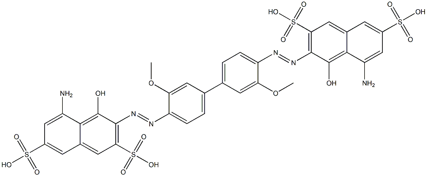 3,3'-[(3,3'-Dimethoxy[1,1'-biphenyl]-4,4'-diyl)bis(azo)]bis(5-amino-4-hydroxy-2,7-naphthalenedisulfonic acid)