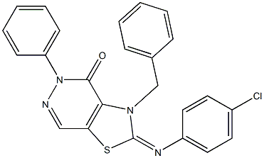  2-(4-Chlorophenylimino)-3-benzyl-5-phenylthiazolo[4,5-d]pyridazin-4(5H)-one