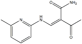 3-Oxo-2-[(Z)-(6-methyl-2-pyridinyl)aminomethylene]butanamide Structure