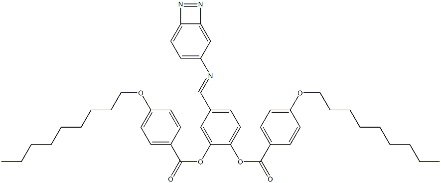 Bis[4-(nonyloxy)benzoic acid]4-[(azobenzen-4-yl)iminomethyl]-1,2-phenylene ester Structure