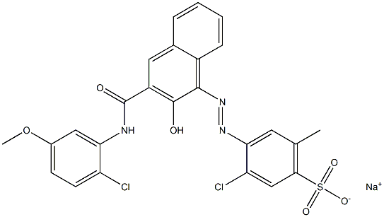 3-Chloro-6-methyl-4-[[3-[[(2-chloro-5-methoxyphenyl)amino]carbonyl]-2-hydroxy-1-naphtyl]azo]benzenesulfonic acid sodium salt