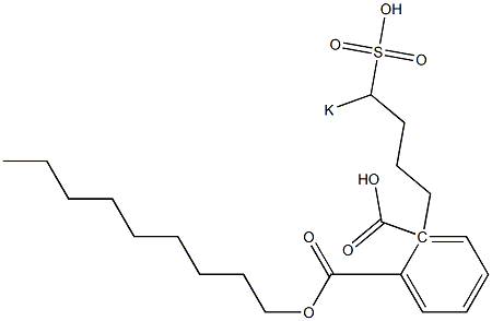フタル酸1-ノニル2-(4-ポタシオスルホブチル) 化学構造式