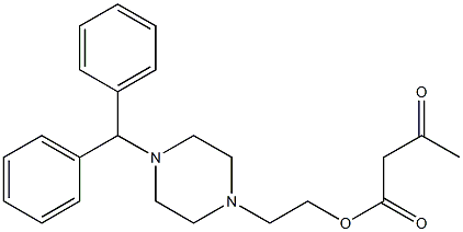 Acetoacetic acid 2-[4-(diphenylmethyl)-1-piperazinyl]ethyl ester Struktur