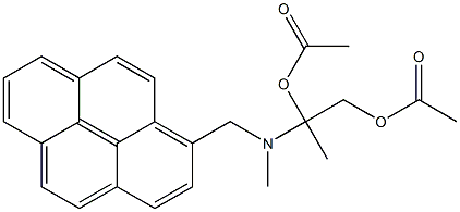 1-(2-Acetyloxy-1-acetyloxymethyl-1-methylethylaminomethyl)pyrene 结构式