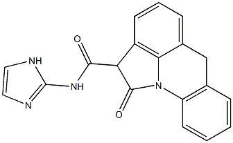 N-(1H-イミダゾール-2-イル)-1,2-ジヒドロ-1-オキソ-6H-ピロロ[3,2,1-de]アクリジン-2-カルボアミド 化学構造式