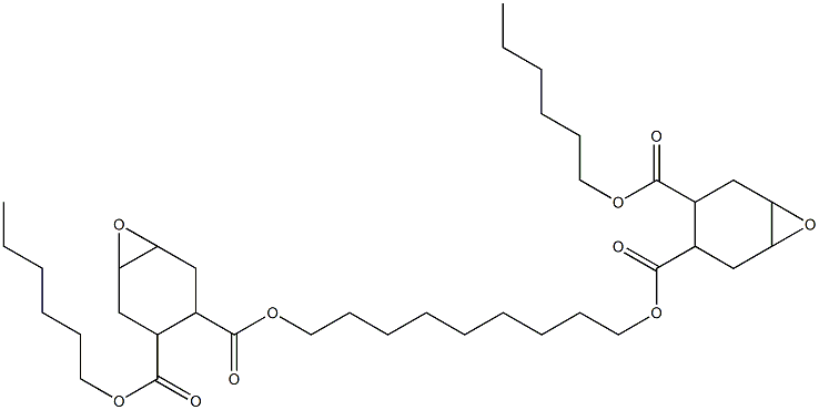 ビス[2-(ヘキシルオキシカルボニル)-4,5-エポキシ-1-シクロヘキサンカルボン酸]1,9-ノナンジイル 化学構造式