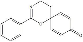 4',5'-Dihydro-2'-phenylspiro[cyclohexa-2,5-diene-1,6'-[6H-1,3]oxazin]-4-one Struktur
