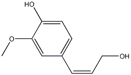 3-メトキシ-4-ヒドロキシ-cis-シンナミルアルコール 化学構造式
