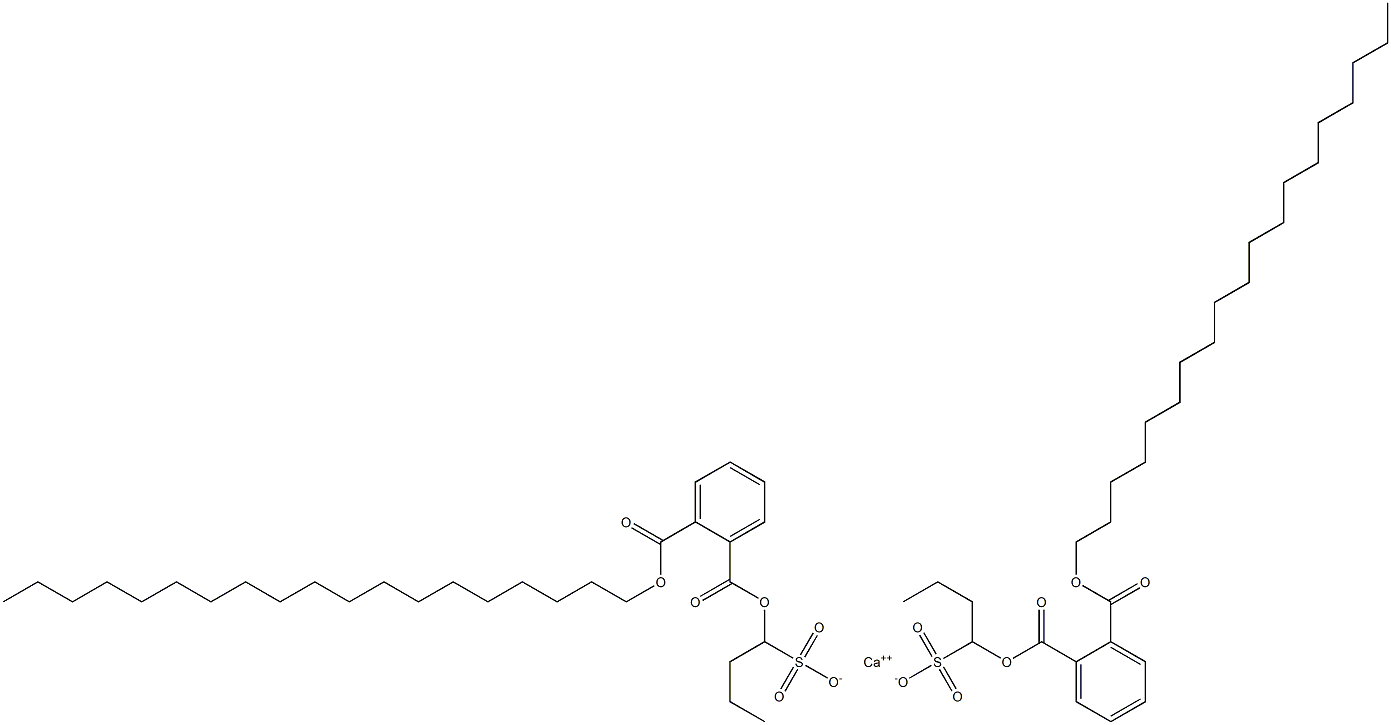 Bis[1-[(2-nonadecyloxycarbonylphenyl)carbonyloxy]butane-1-sulfonic acid]calcium salt,,结构式