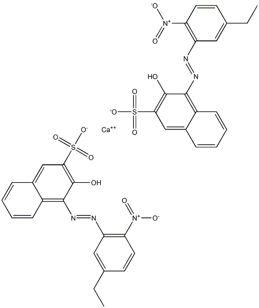 ビス[1-[(3-エチル-6-ニトロフェニル)アゾ]-2-ヒドロキシ-3-ナフタレンスルホン酸]カルシウム 化学構造式