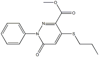 1,6-Dihydro-4-propylthio-6-oxo-1-phenylpyridazine-3-carboxylic acid methyl ester Struktur
