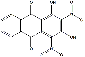 1,3-Dihydroxy-2,4-dinitroanthraquinone Struktur