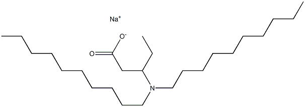 3-(Didecylamino)valeric acid sodium salt Struktur