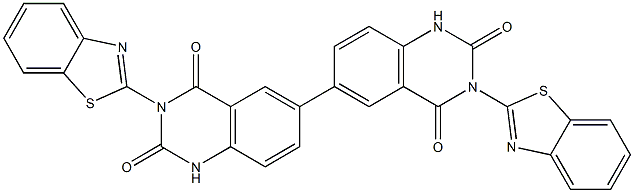 3,3'-Bis(benzothiazol-2-yl)[6,6'-biquinazoline]-2,2',4,4'(1H,1'H,3H,3'H)-tetrone Struktur