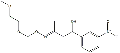 3-[(2-Methoxyethoxy)methoxyimino]-1-(m-nitrophenyl)butan-1-ol,,结构式