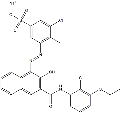 3-Chloro-4-methyl-5-[[3-[[(2-chloro-3-ethoxyphenyl)amino]carbonyl]-2-hydroxy-1-naphtyl]azo]benzenesulfonic acid sodium salt