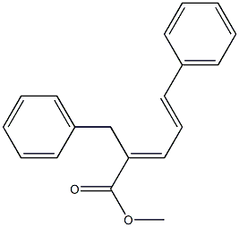 2-Benzyl-5-phenyl-2,4-pentadienoic acid methyl ester Struktur