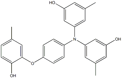 N,N-Bis(3-hydroxy-5-methylphenyl)-4-(2-hydroxy-5-methylphenoxy)benzenamine Structure