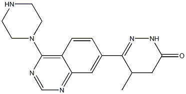 4,5-Dihydro-5-methyl-6-[4-(1-piperazinyl)quinazolin-7-yl]pyridazin-3(2H)-one Struktur