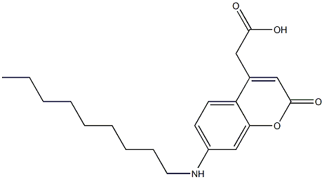 7-(Nonylamino)-2-oxo-2H-1-benzopyran-4-acetic acid Struktur