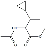 2-(Acetylamino)-3-cyclopropylbutyric acid methyl ester 结构式