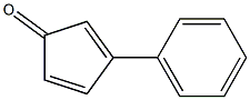 3-フェニル-2,4-シクロペンタジエン-1-オン 化学構造式