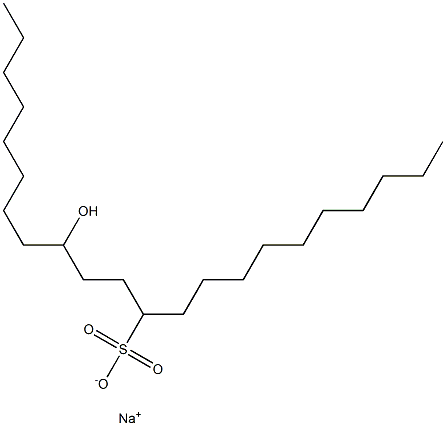 14-Hydroxydocosane-11-sulfonic acid sodium salt Structure