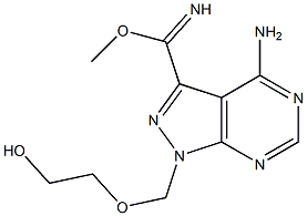 4-Amino-1-(2-hydroxyethoxymethyl)-1H-pyrazolo[3,4-d]pyrimidine-3-carbimidic acid methyl ester