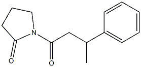 1-(3-フェニルブタノイル)ピロリジン-2-オン 化学構造式