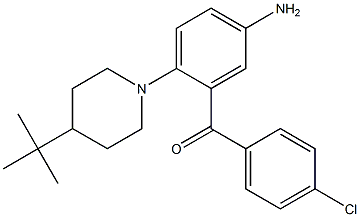 5-Amino-4'-chloro-2-(4-tert-butyl-1-piperidinyl)benzophenone 结构式