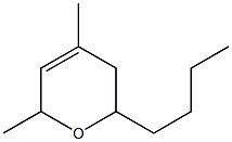 2,4-Dimethyl-6-butyl-2,6-dihydropyran Struktur