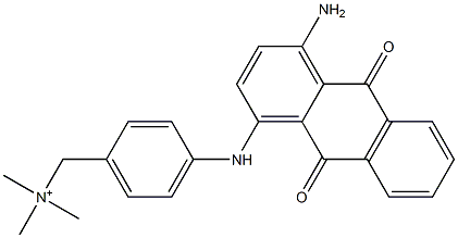 4-[(4-Amino-9,10-dihydro-9,10-dioxoanthracen)-1-ylamino]-N,N,N-trimethylbenzenemethanaminium Struktur