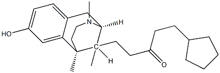 1-Cyclopentyl-5-[[(2S,6S,11S)-1,2,3,4,5,6-hexahydro-8-hydroxy-3,6,11-trimethyl-2,6-methano-3-benzazocin]-11-yl]-3-pentanone Structure