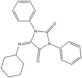 5-Cyclohexylimino-1,3-diphenyl-3,5-dihydro-1H-imidazole-2,4-dione Struktur